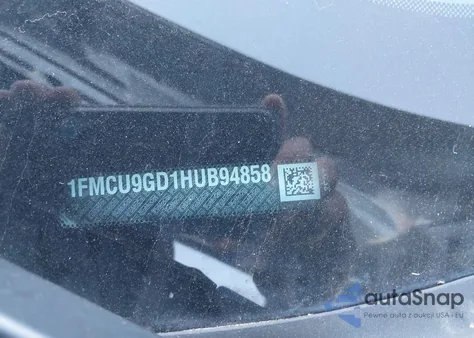 2017 Ford Escape Se z USA, uszkodzony, nr VIN 1FMCU9GD1HUB94858